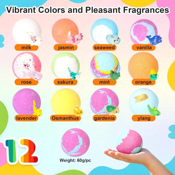71f-0x2-HOL._AC_SL1500_ 12 PCS Handmade Bubble Bathbombs with Toys Inside