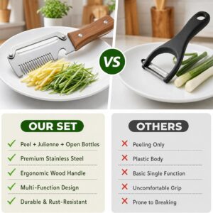 2-Pcs Upgrade Vegetable Peeler and Julienne Peeler Set