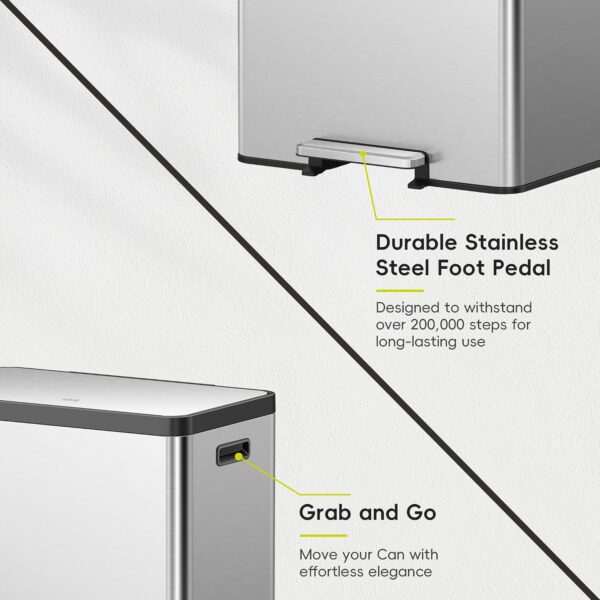 81V8k5hCkOL._SL1500_ EKO EcoCasa II 36L+24L Dual Trash Can with Recycle Bin